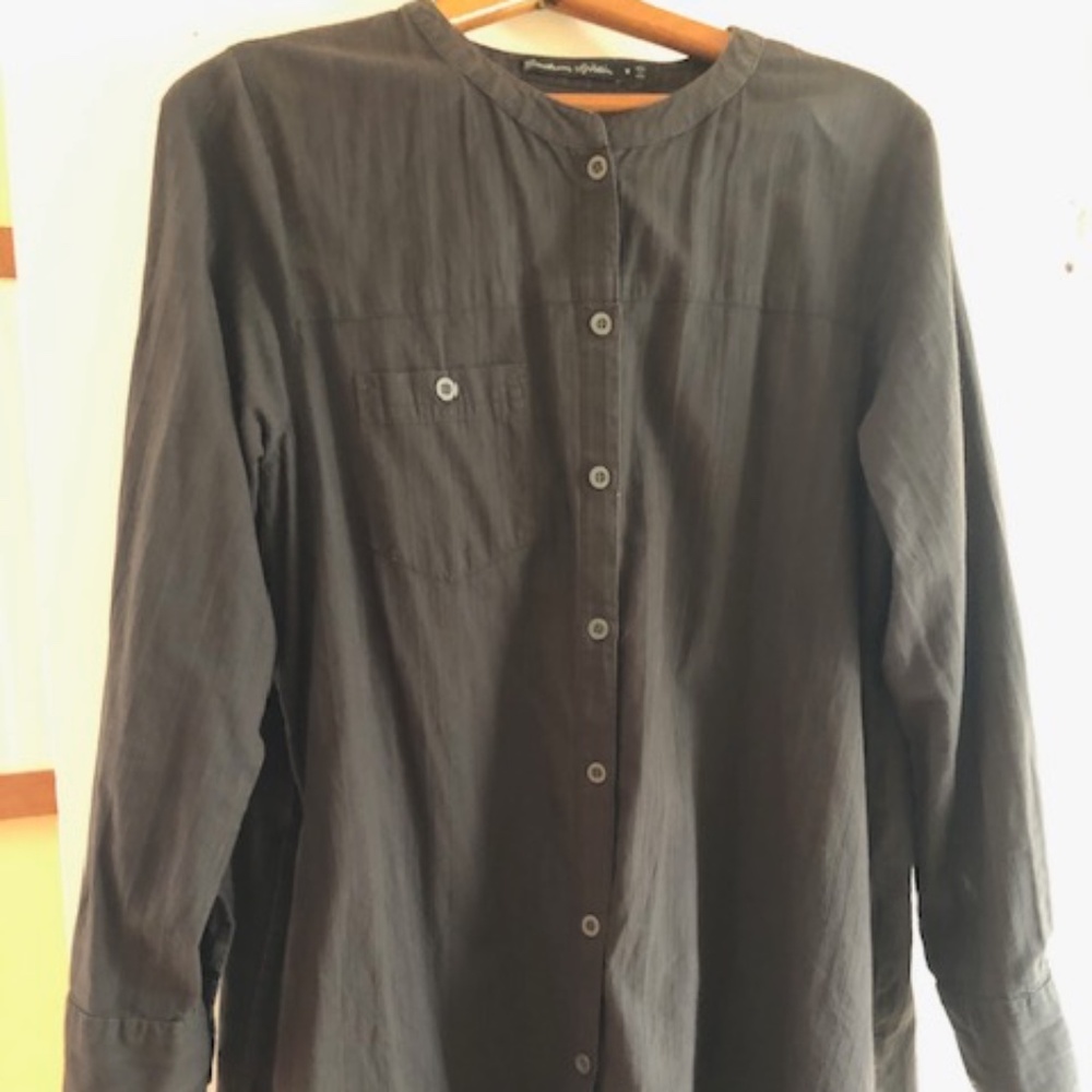 Gurdrum Sjoden black button-up dress/tunic - medium